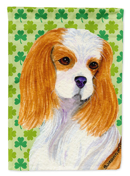 Cavalier Spaniel St. Patrick's Day Shamrock Portrait Flag Canvas House Size