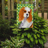 Cavalier Spaniel St. Patrick's Day Shamrock Portrait Flag Garden Size