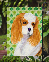 Cavalier Spaniel St. Patrick's Day Shamrock Portrait Flag Garden Size