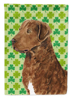 Chesapeake Bay Retriever St. Patrick's Day Shamrock  Flag Canvas House Size