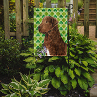 Chesapeake Bay Retriever St. Patrick's Day Shamrock Portrait Flag Garden Size