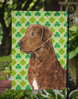 Chesapeake Bay Retriever St. Patrick's Day Shamrock Portrait Flag Garden Size