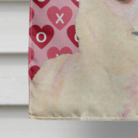 Chihuahua Hearts Love and Valentine's Day Portrait Flag Canvas House Size