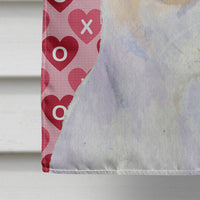 Chihuahua Hearts Love and Valentine's Day Portrait Flag Canvas House Size