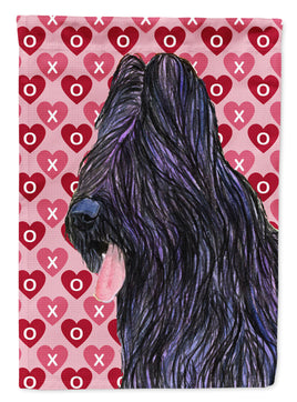 Briard Hearts Love and Valentine's Day Portrait Flag Canvas House Size