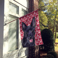 Australian Kelpie Hearts Love and Valentine's Day  Flag Canvas House Size