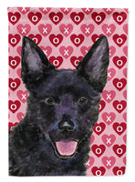 Australian Kelpie Hearts Love and Valentine's Day  Flag Canvas House Size