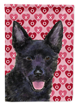 Australian Kelpie Hearts Love and Valentine's Day  Flag Canvas House Size