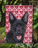 Australian Kelpie Hearts Love Valentine's Day Flag Garden Size