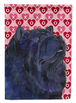 Chow Chow Hearts Love and Valentine's Day Portrait Flag Canvas House Size