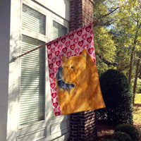 Chow Chow Hearts Love and Valentine's Day Portrait Flag Canvas House Size