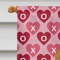 Chow Chow Hearts Love and Valentine's Day Portrait Flag Canvas House Size