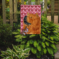 Chow Chow Hearts Love and Valentine's Day Portrait Flag Garden Size