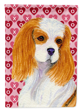 Cavalier Spaniel Hearts Love and Valentine's Day  Flag Canvas House Size