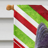 Skye Terrier Candy Cane Holiday Christmas Flag Canvas House Size