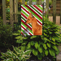 Min Pin Candy Cane Holiday Christmas Flag Garden Size