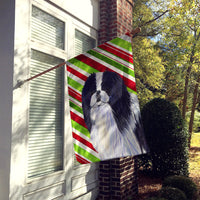 Japanese Chin Candy Cane Holiday Christmas Flag Canvas House Size