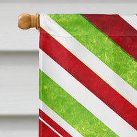 Doberman Candy Cane Holiday Christmas Flag Canvas House Size