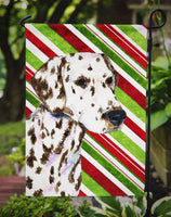 Dalmatian Candy Cane Holiday Christmas Flag Garden Size