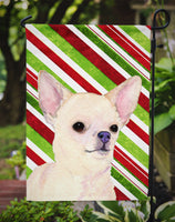 Chihuahua Candy Cane Holiday Christmas Flag Garden Size