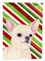 Chihuahua Candy Cane Holiday Christmas Flag Garden Size