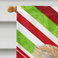 Chihuahua Candy Cane Holiday Christmas Flag Canvas House Size