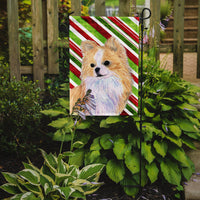 Chihuahua Candy Cane Holiday Christmas Flag Garden Size