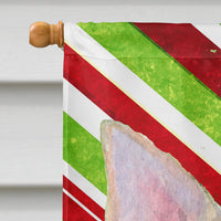 Chihuahua Candy Cane Holiday Christmas Flag Canvas House Size