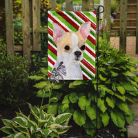 Chihuahua Candy Cane Holiday Christmas Flag Garden Size