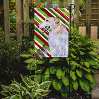 Borzoi Candy Cane Holiday Christmas Flag Garden Size