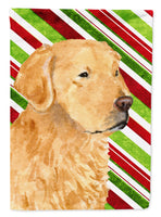 Golden Retriever Candy Cane Holiday Christmas Flag Canvas House Size