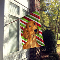 Dachshund Candy Cane Holiday Christmas Flag Canvas House Size