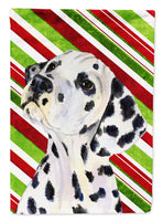 Dalmatian Candy Cane Holiday Christmas Flag Canvas House Size