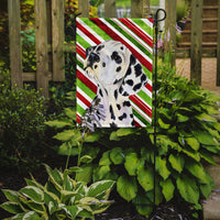 Dalmatian Candy Cane Holiday Christmas Flag Garden Size