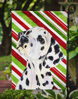 Dalmatian Candy Cane Holiday Christmas Flag Garden Size