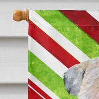 Wheaten Terrier Soft Coated Candy Cane Holiday Christmas Flag Canvas House Size