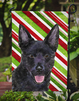 Australian Kelpie Candy Cane Holiday Christmas Flag Garden Size