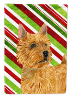 Norwich Terrier Candy Cane Holiday Christmas Flag Canvas House Size