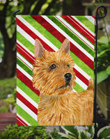 Norwich Terrier Candy Cane Holiday Christmas Flag Garden Size