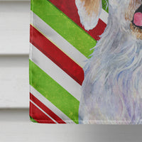 Clumber Spaniel Candy Cane Holiday Christmas Flag Canvas House Size