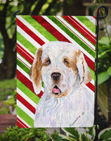 Clumber Spaniel Candy Cane Holiday Christmas Flag Garden Size