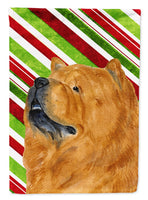 Chow Chow Candy Cane Holiday Christmas Flag Canvas House Size