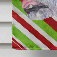 Jack Russell Terrier Candy Cane Holiday Christmas Flag Canvas House Size