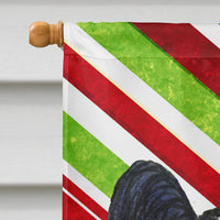 Papillon Candy Cane Holiday Christmas Flag Canvas House Size