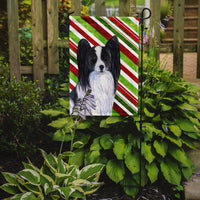 Papillon Candy Cane Holiday Christmas Flag Garden Size