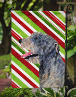 Irish Wolfhound Candy Cane Holiday Christmas Flag Garden Size