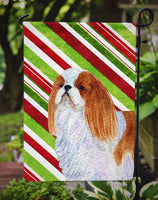 English Toy Spaniel Candy Cane Holiday Christmas Flag Garden Size