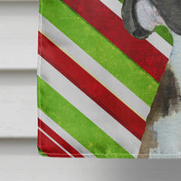 Boxer Candy Cane Holiday Christmas Flag Canvas House Size