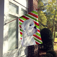 Boxer Candy Cane Holiday Christmas Flag Canvas House Size