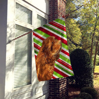 Sussex Spaniel Candy Cane Holiday Christmas Flag Canvas House Size